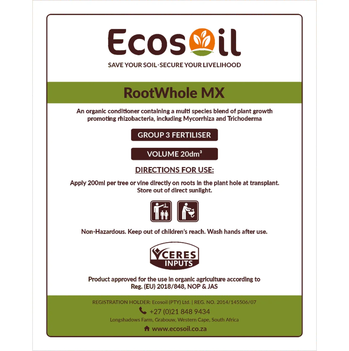 RootWhole MX-produkverpakking