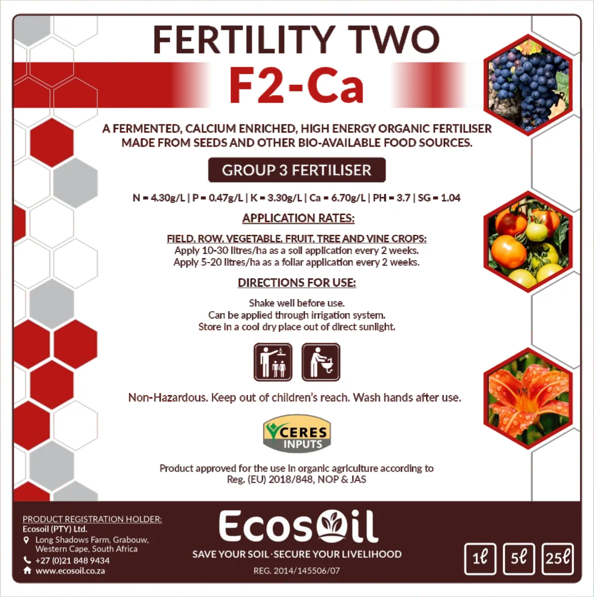 F2-Ca – Calcium Enriched-produkverpakking