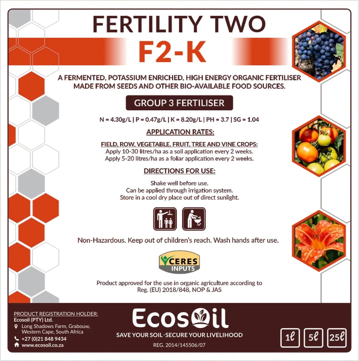 F2-K – Potassium Enriched-produkverpakking